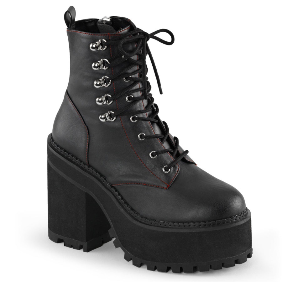 Demonia Black Vegan Leather Kera-12