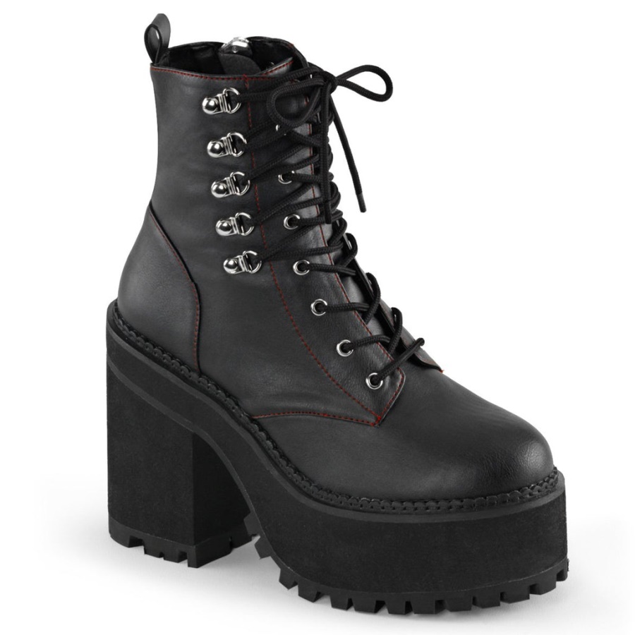 Demonia Black Vegan Leather Kera-12