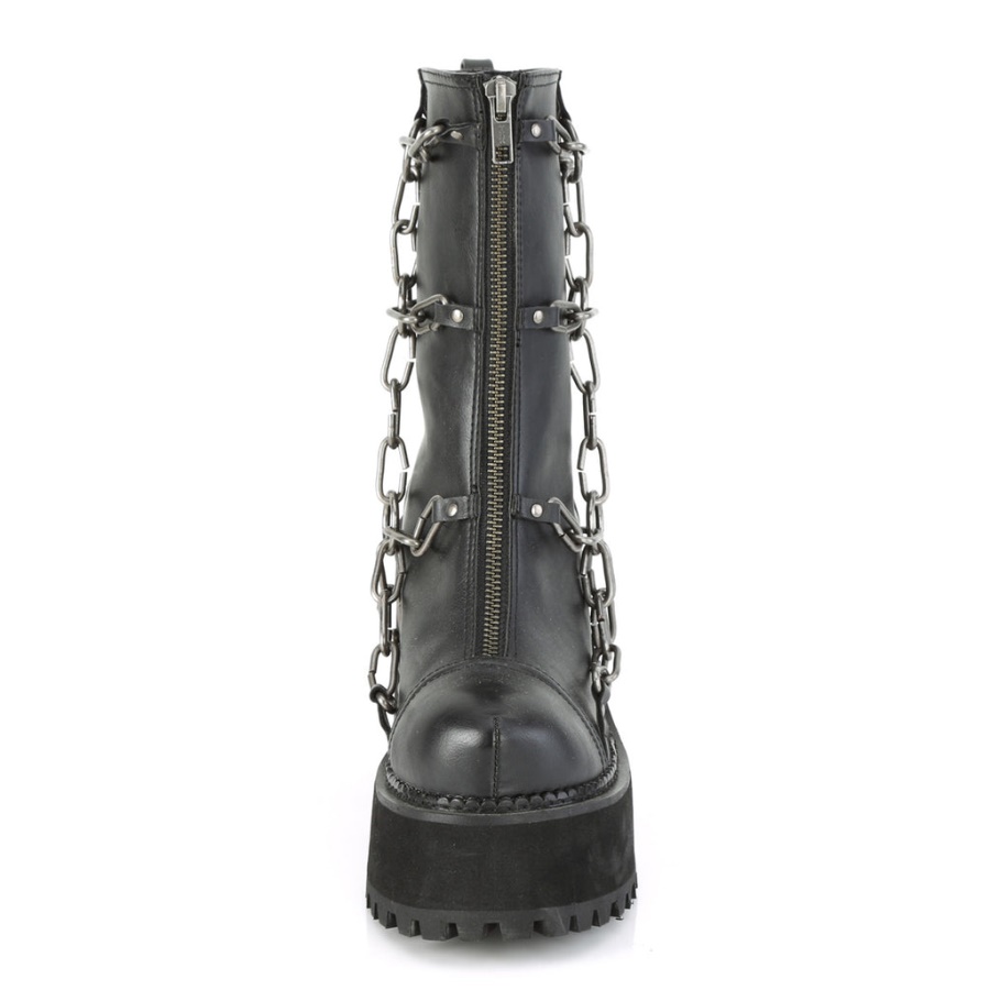 Demonia Black Vegan Leather-Patent Pixie-15