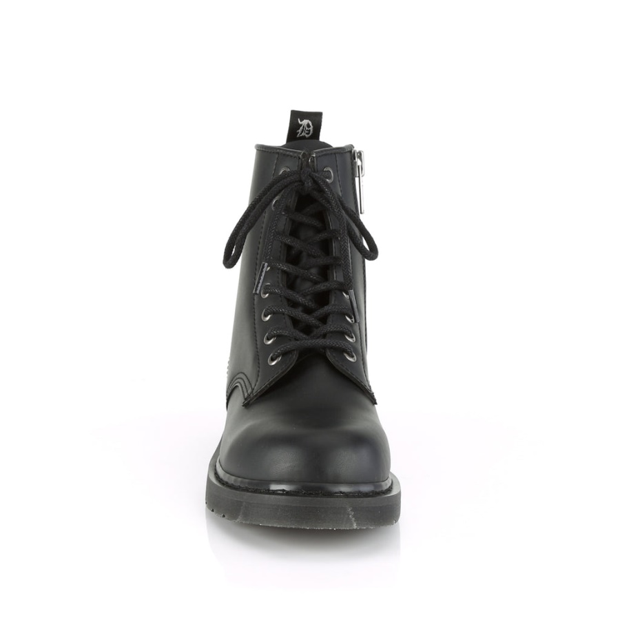 Demonia Black Vegan Leather Riot-20