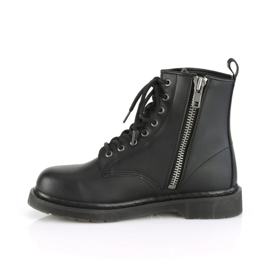 Demonia Black Vegan Leather Riot-20