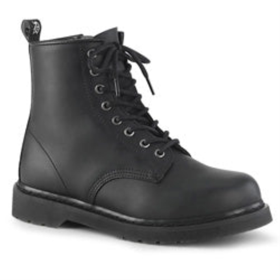 Demonia Black Vegan Leather Riot-20