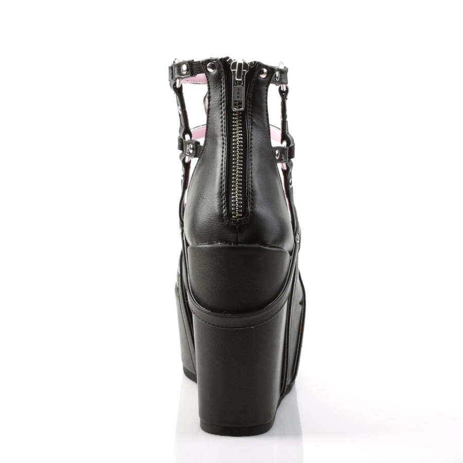 Demonia Stretch Black Patent Holo Shaker-65