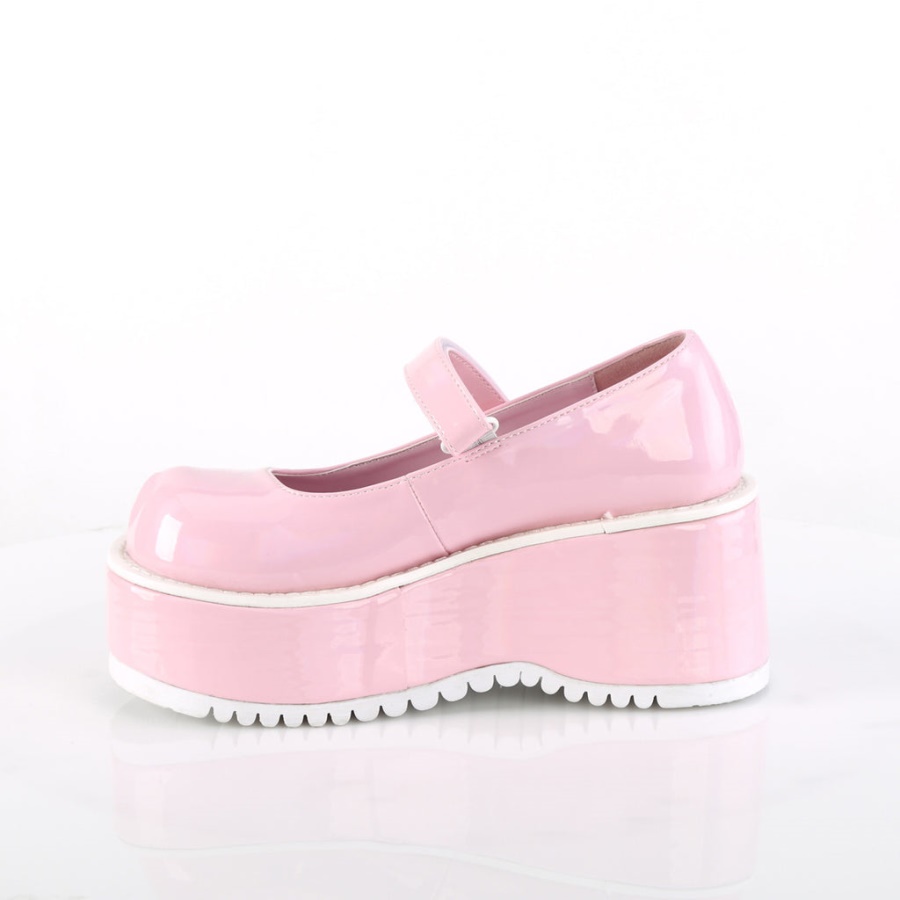 Dollie-01 Demonia Baby Pink Holo Patent