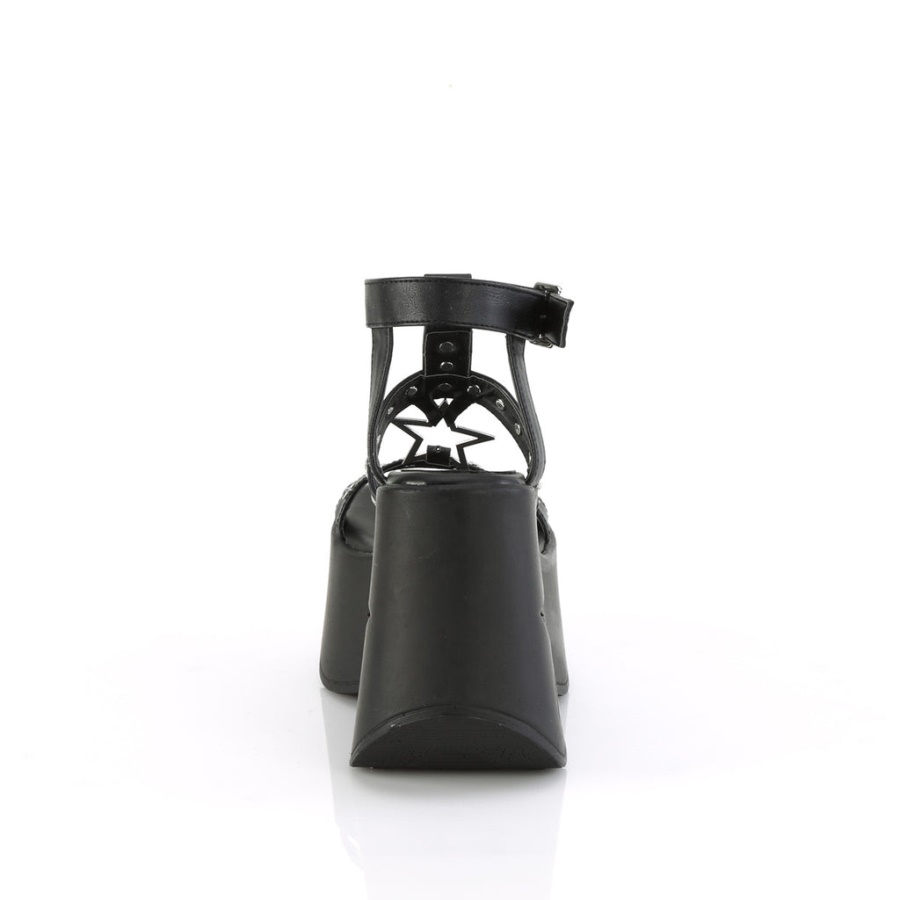 Dynamite-12 Demonia Black Vegan Leather