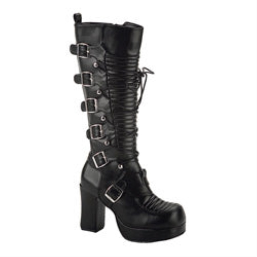 Gothika-200 Black Vegan Leather Demonia