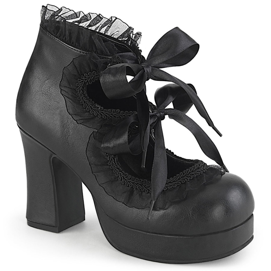 Gothika-53 Demonia Black Vegan Leather