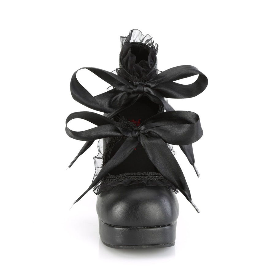 Gothika-53 Demonia Black Vegan Leather