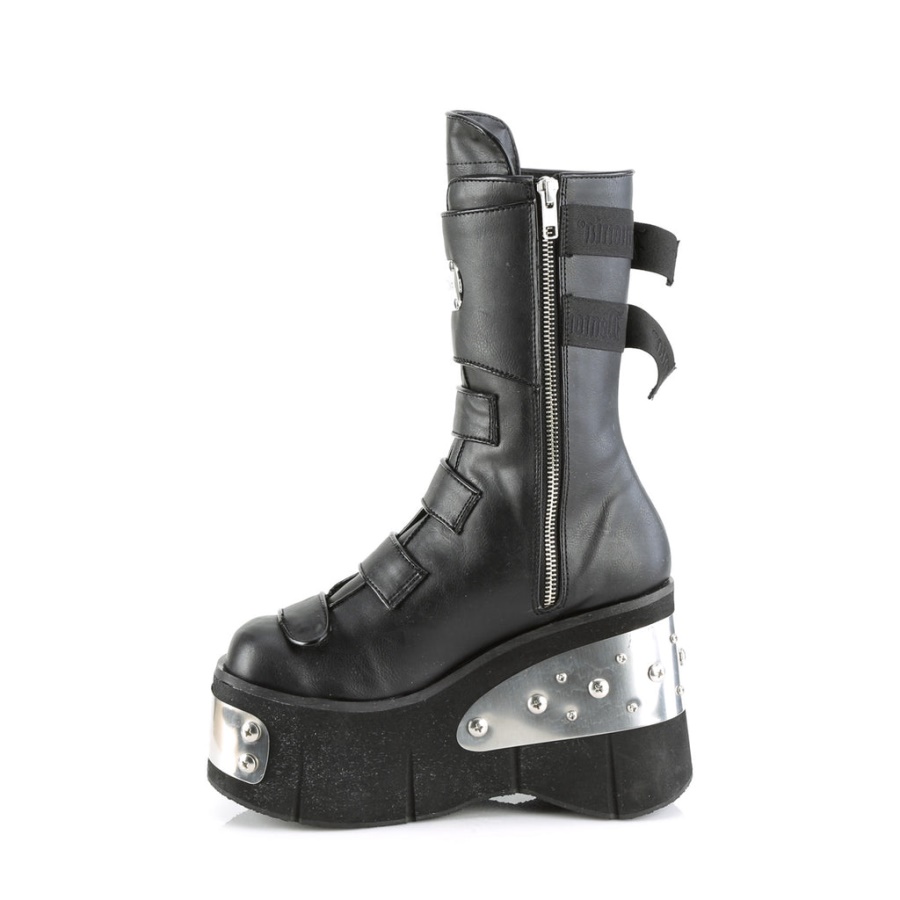 Kera-108 Demonia Black Vegan Leather