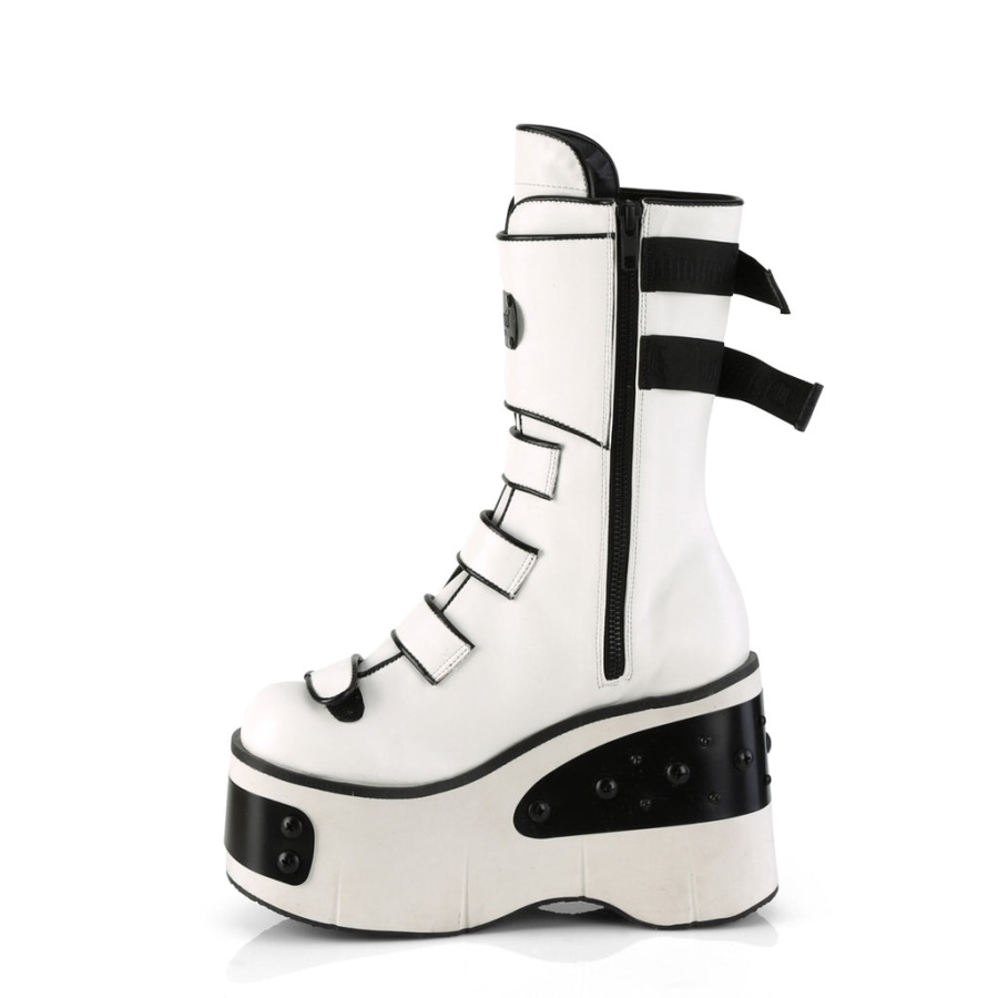 Kera-108 White Vegan Leather Demonia