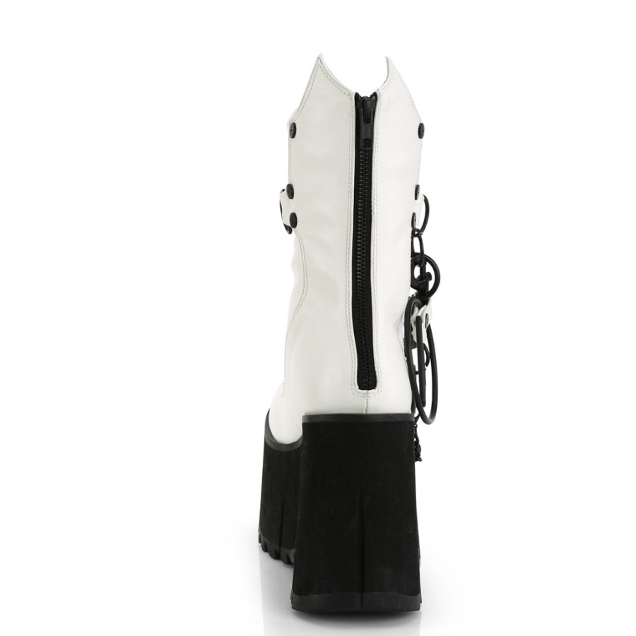 Kera-130 White Vegan Leather Demonia