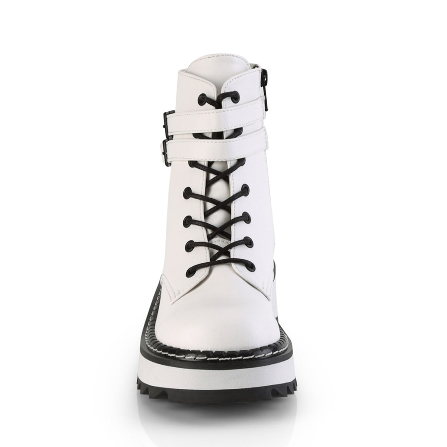 Lilith-152 Demonia White Vegan Leather