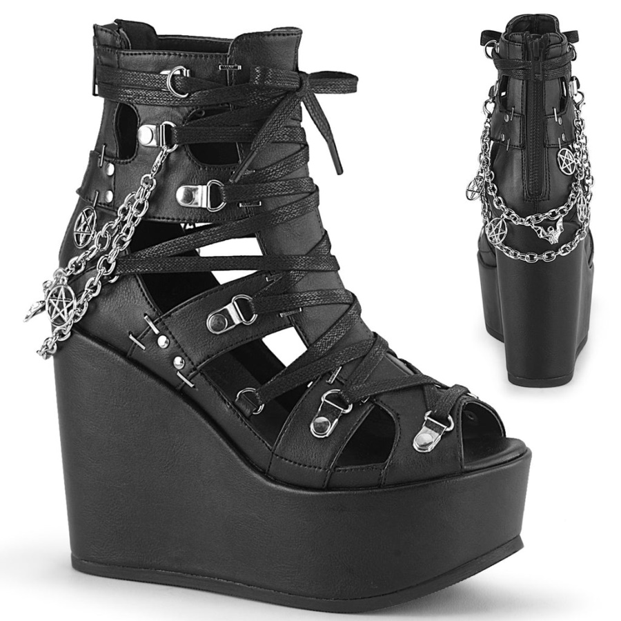 Poison-95 Black Vegan Leather Demonia