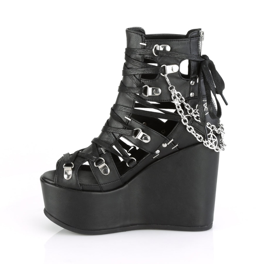 Poison-95 Black Vegan Leather Demonia
