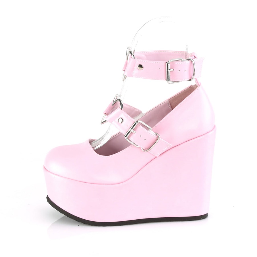 Poison-99-2 Demonia Baby Pink Vegan Leather