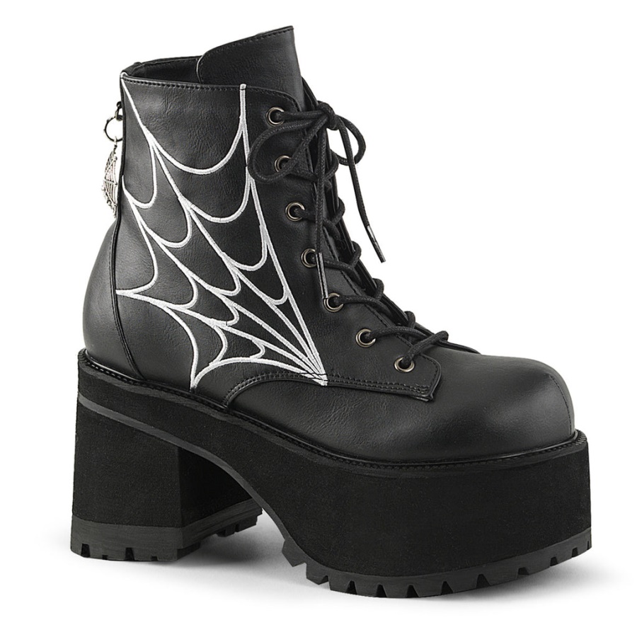 Ranger-105 Demonia Black Vegan Leather