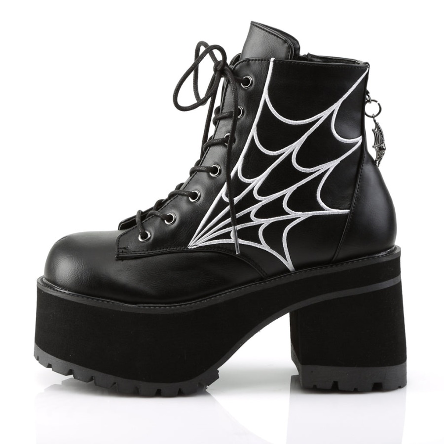 Ranger-105 Demonia Black Vegan Leather