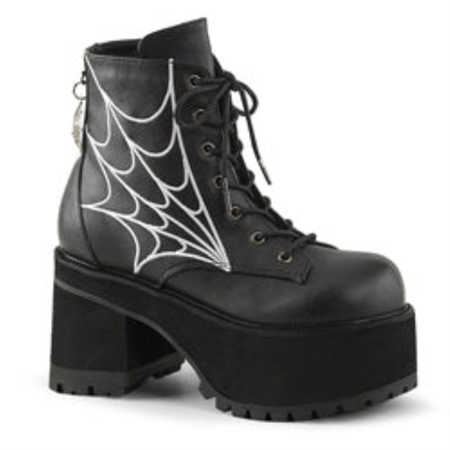 Ranger-105 Demonia Black Vegan Leather