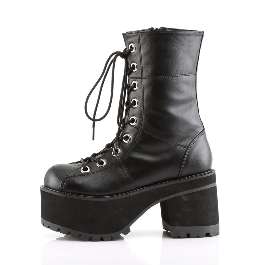 Ranger-301 Demonia Black Vegan Leather