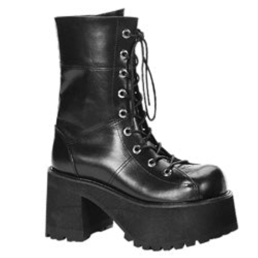 Ranger-301 Demonia Black Vegan Leather