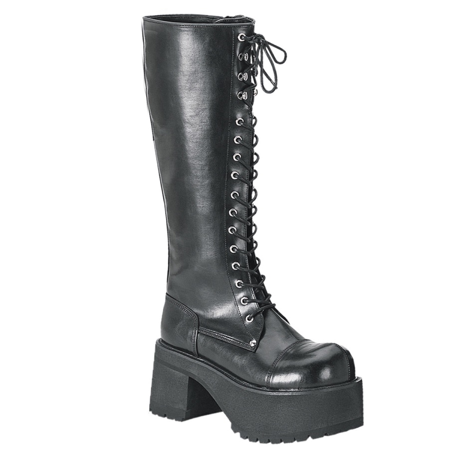 Ranger-302 Black Vegan Leather Demonia