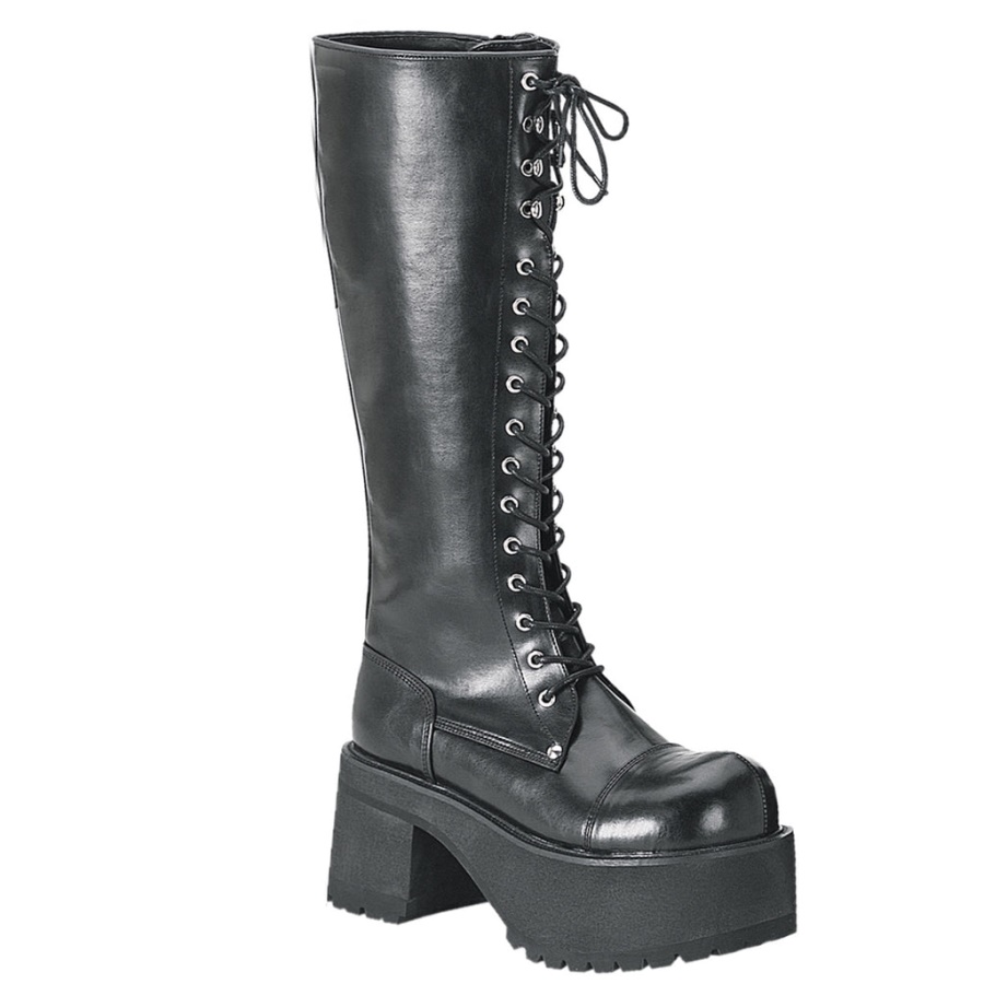 Ranger-302 Black Vegan Leather Demonia