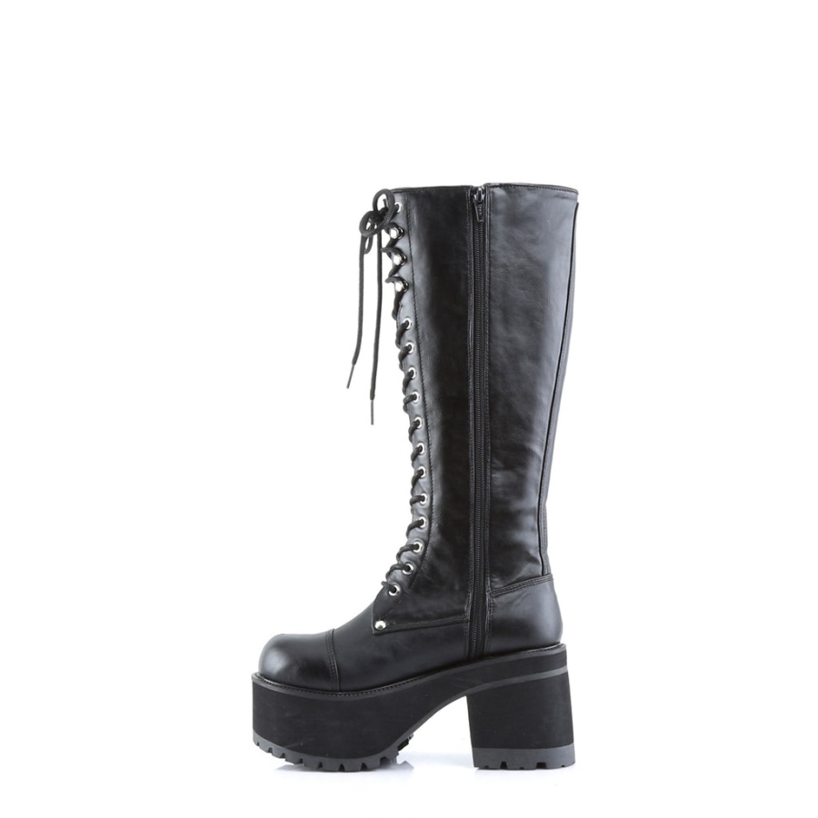 Ranger-302 Black Vegan Leather Demonia