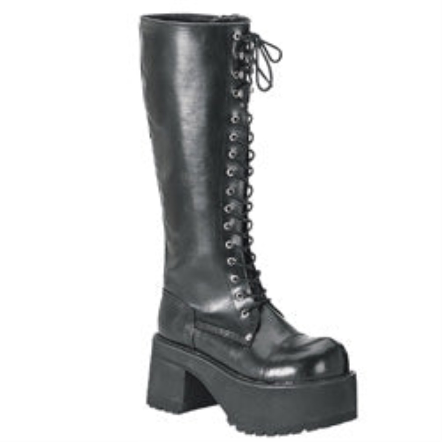Ranger-302 Black Vegan Leather Demonia