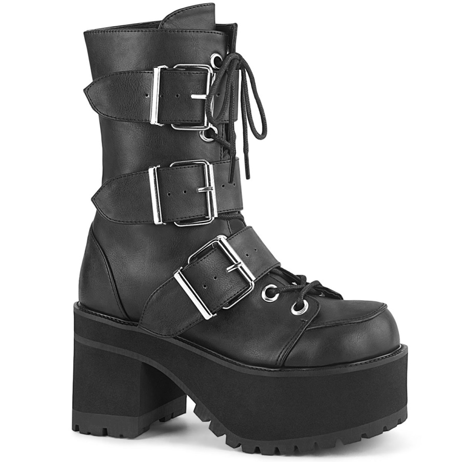 Ranger-308 Black Vegan Leather Demonia