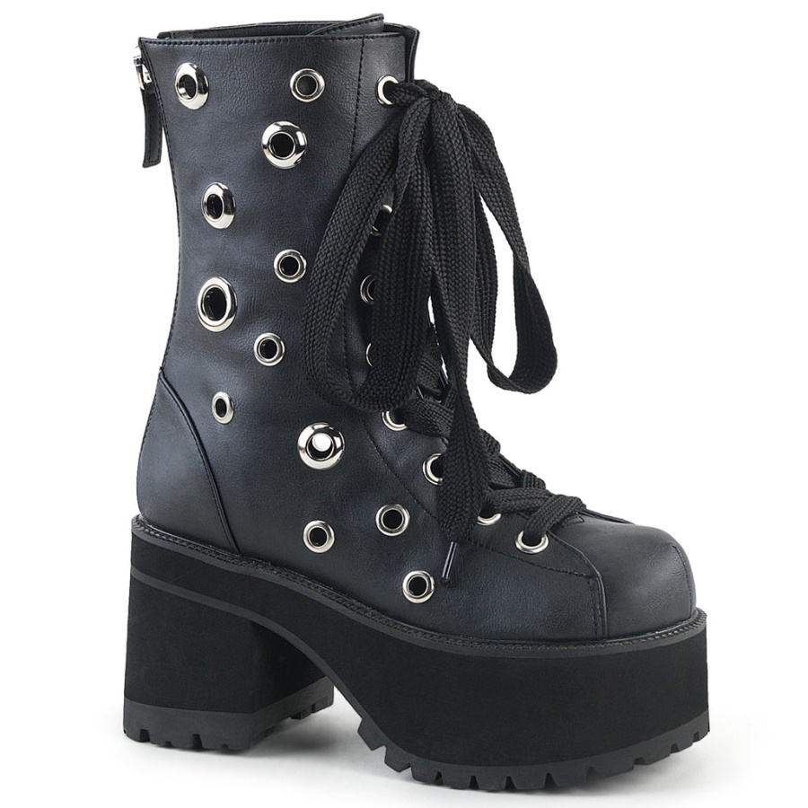 Ranger-310 Demonia Black Vegan Leather