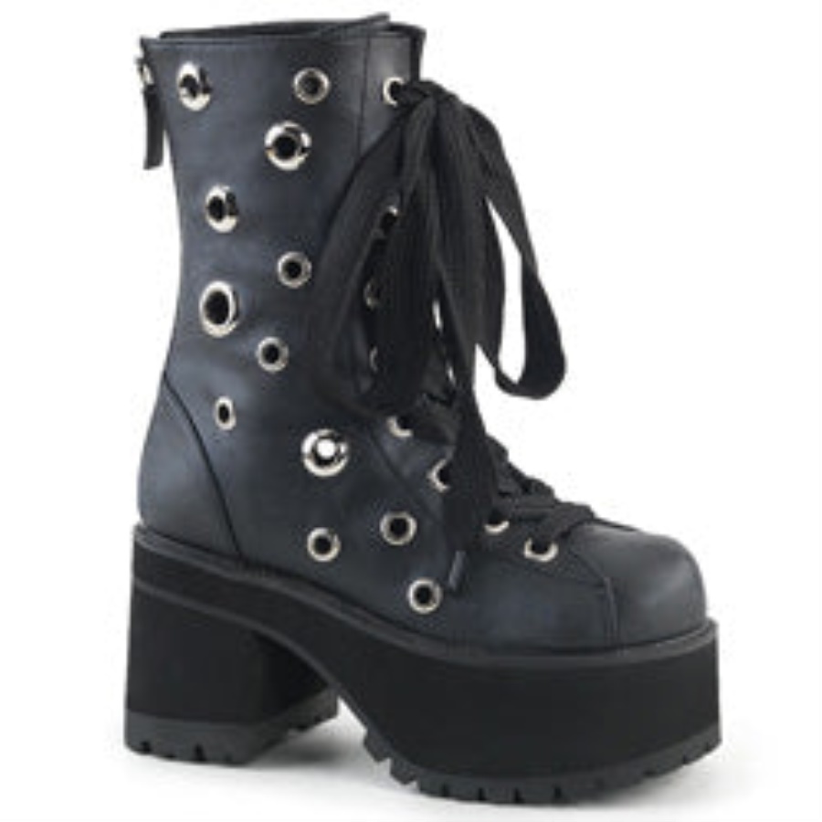 Ranger-310 Demonia Black Vegan Leather