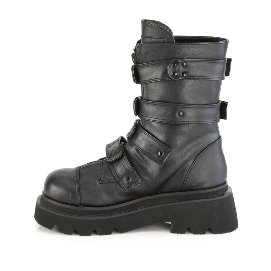 Renegade-55 Demonia Black Vegan Leather