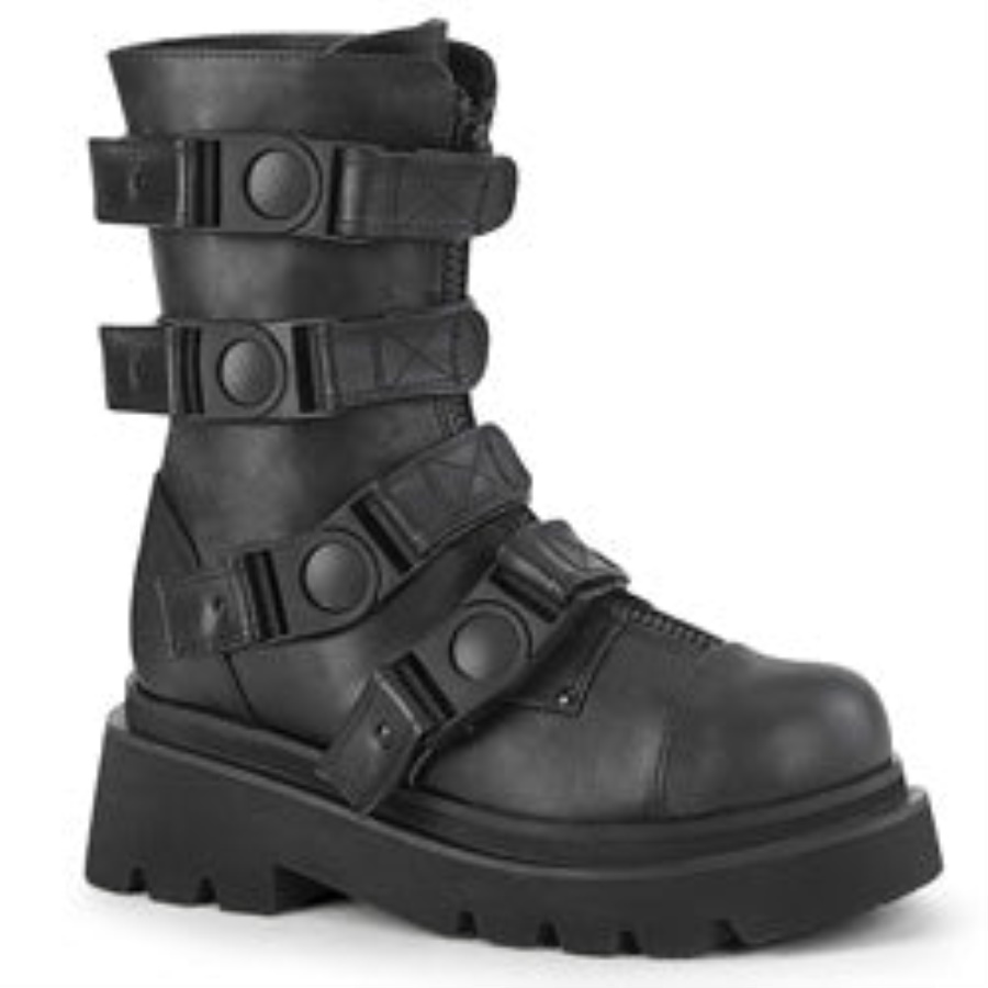 Renegade-55 Demonia Black Vegan Leather