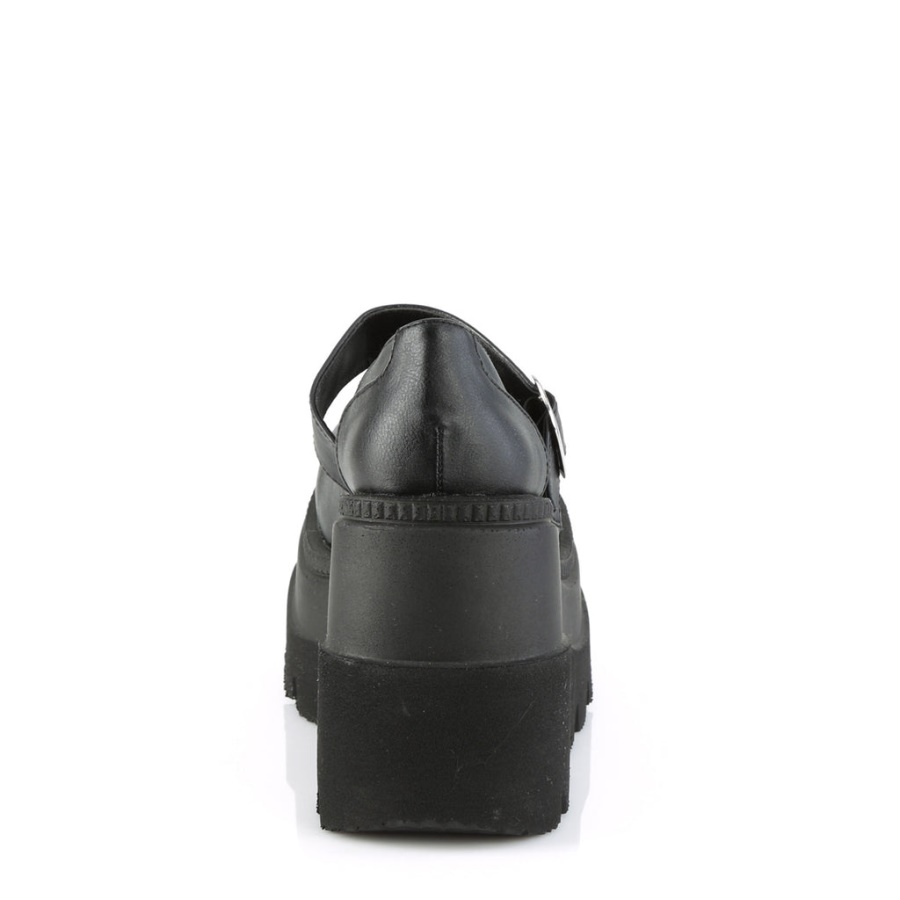 Shaker-23 Black Vegan Leather Demonia