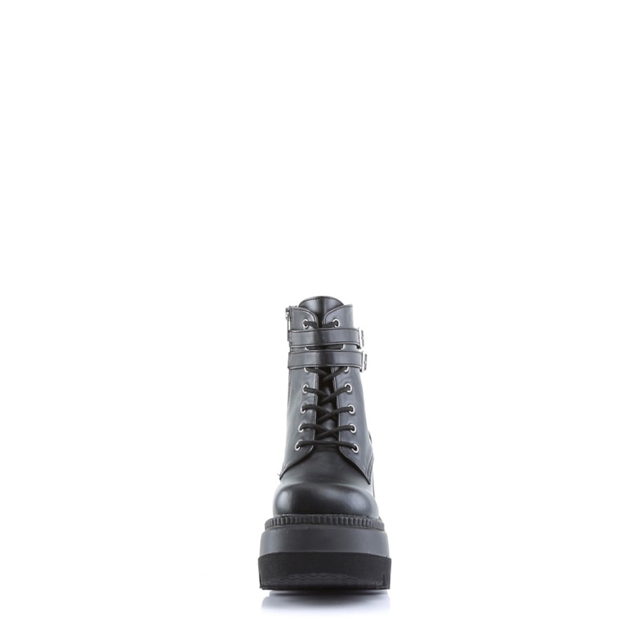 Shaker-52 Black Vegan Leather Demonia