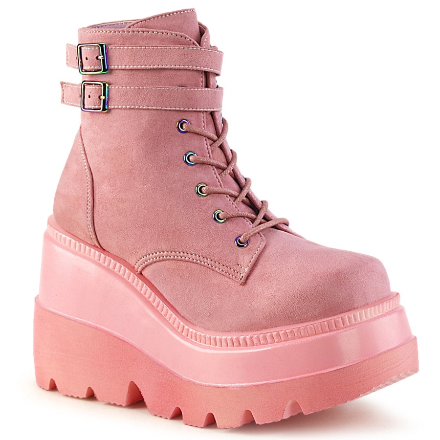 Shaker-52 Demonia Baby Pink Vegan Suede