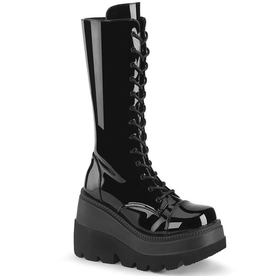 Shaker-72 Black Patent Demonia