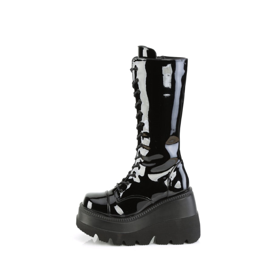 Shaker-72 Black Patent Demonia
