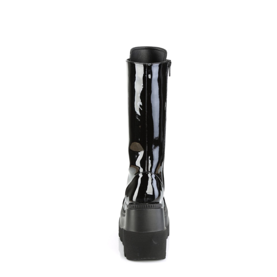 Shaker-72 Black Patent Demonia