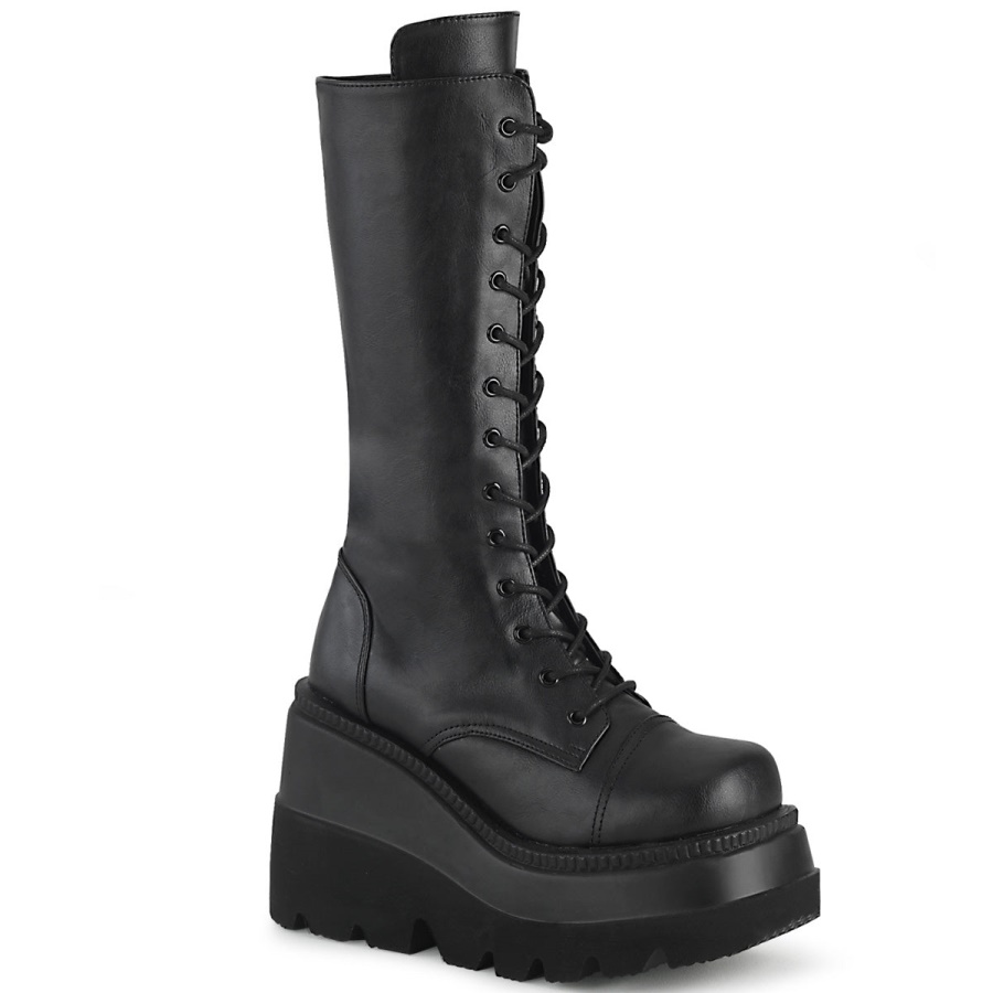 Shaker-72 Demonia Black Vegan Leather