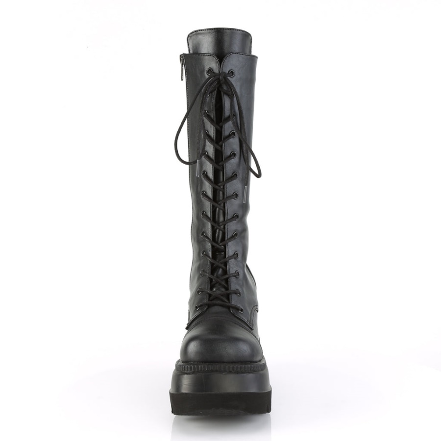 Shaker-72 Demonia Black Vegan Leather