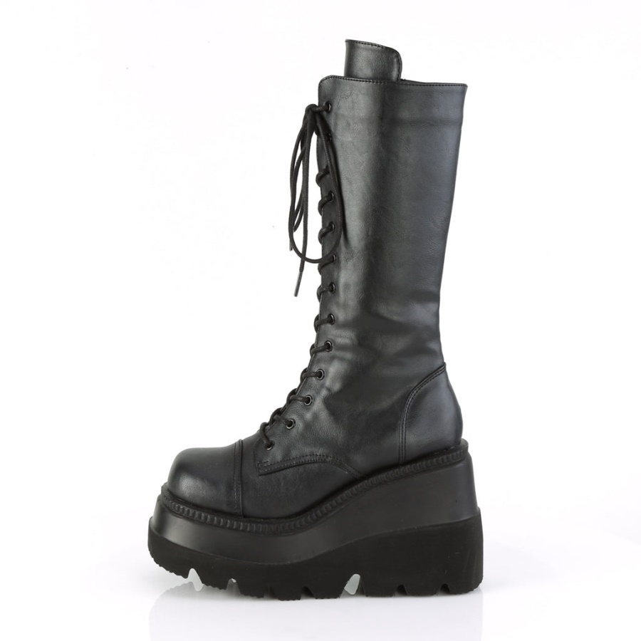 Shaker-72 Demonia Black Vegan Leather
