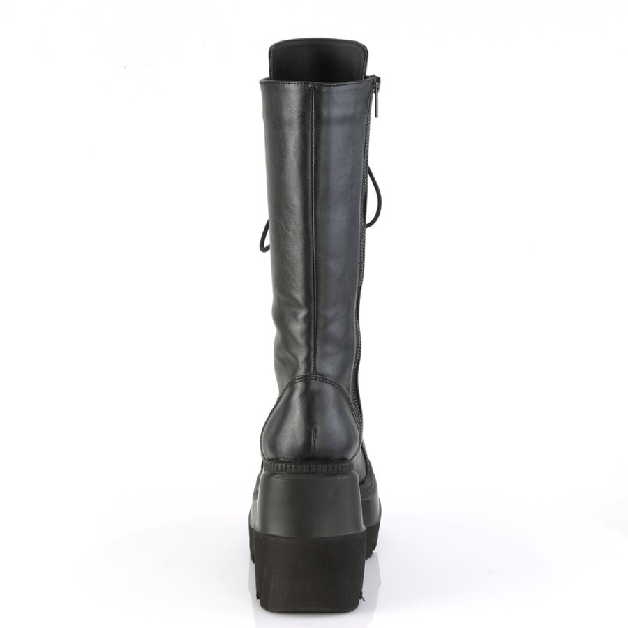 Shaker-72 Demonia Black Vegan Leather