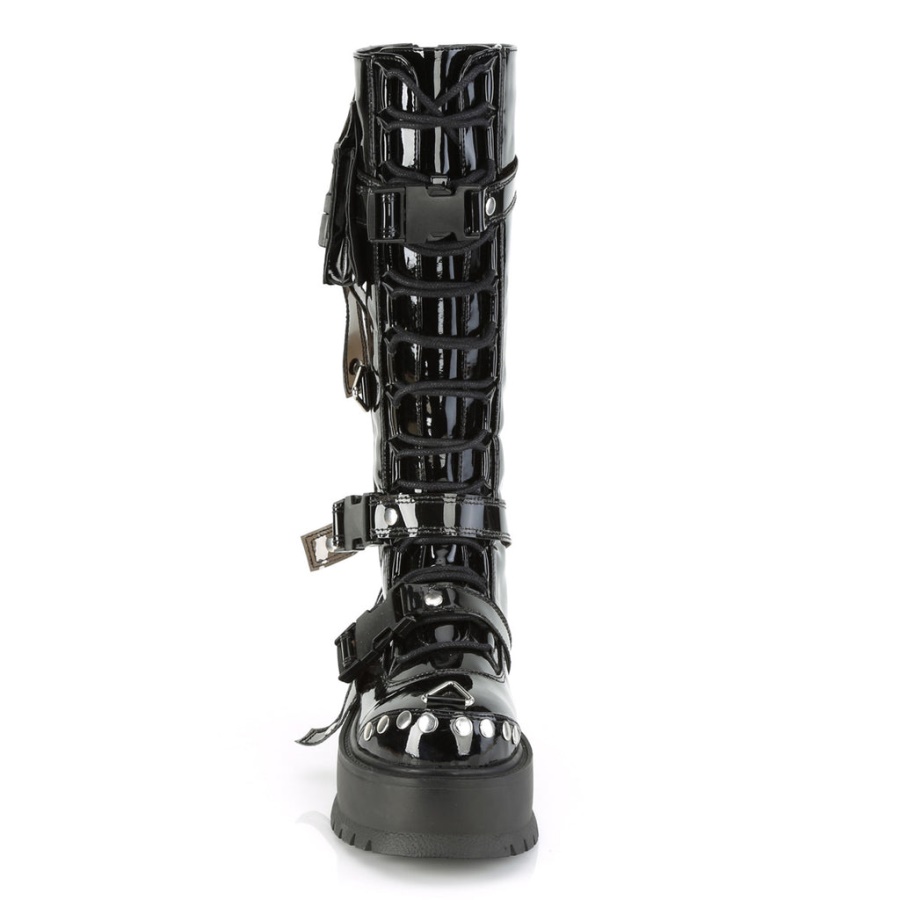 Slacker-260 Demonia Black Patent