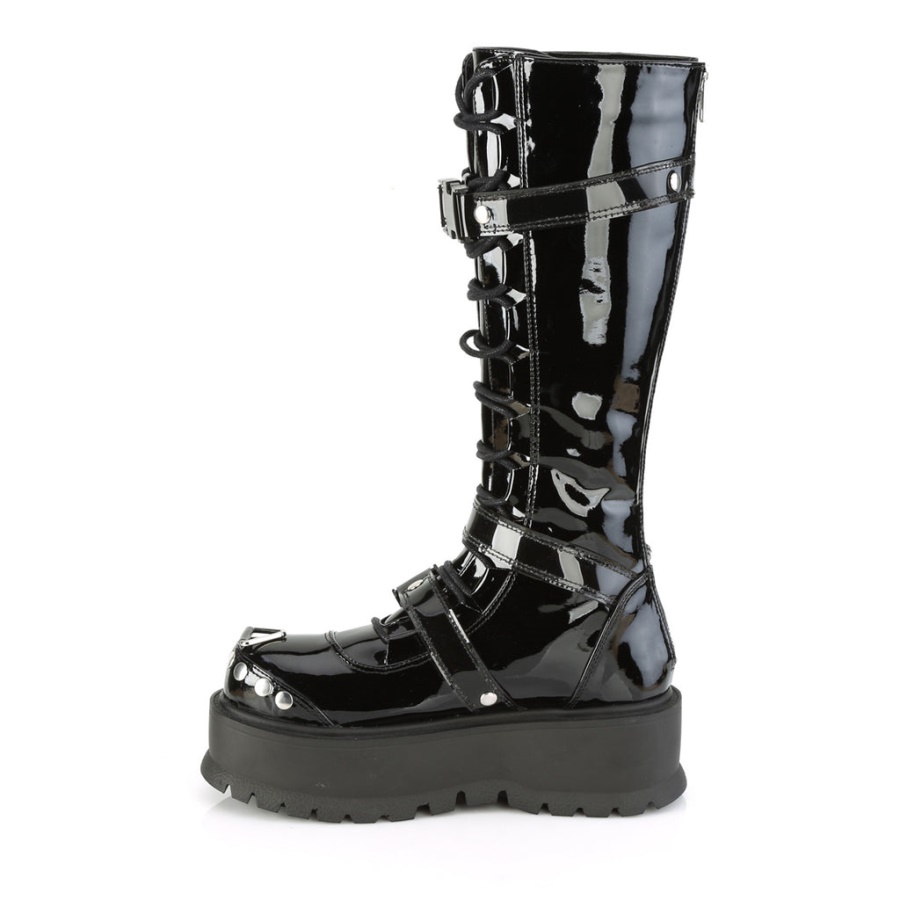 Slacker-260 Demonia Black Patent