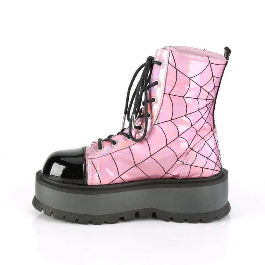 Slacker-88 Demonia Pink Hologram-Black Patent
