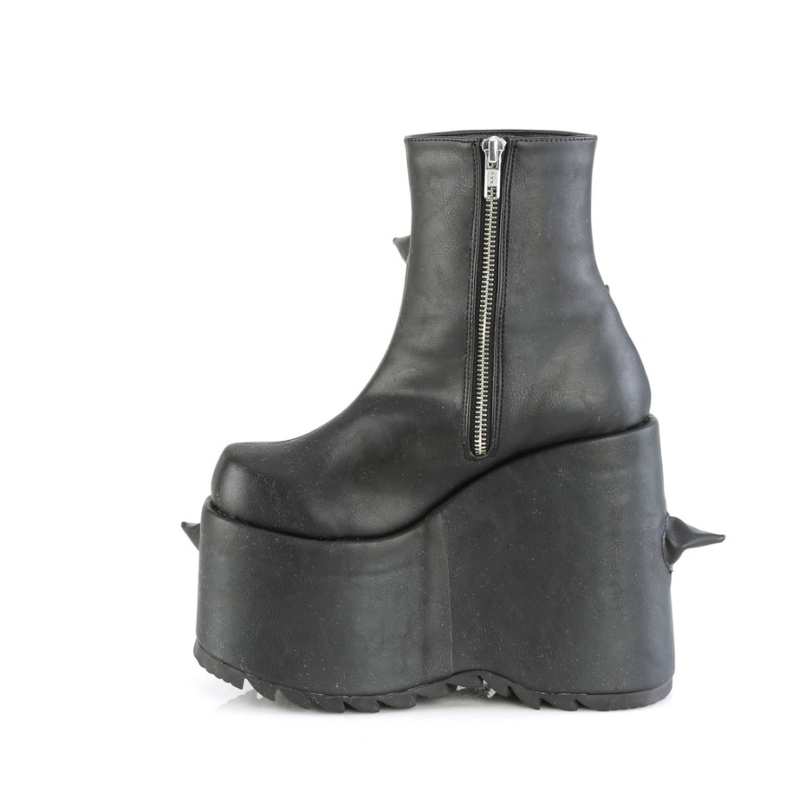 Slay-77 Black Vegan Leather Demonia