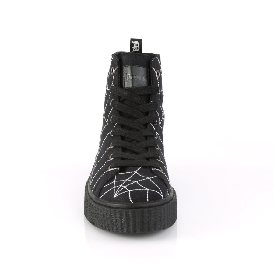 Sneeker-250 Black Canvas Demonia