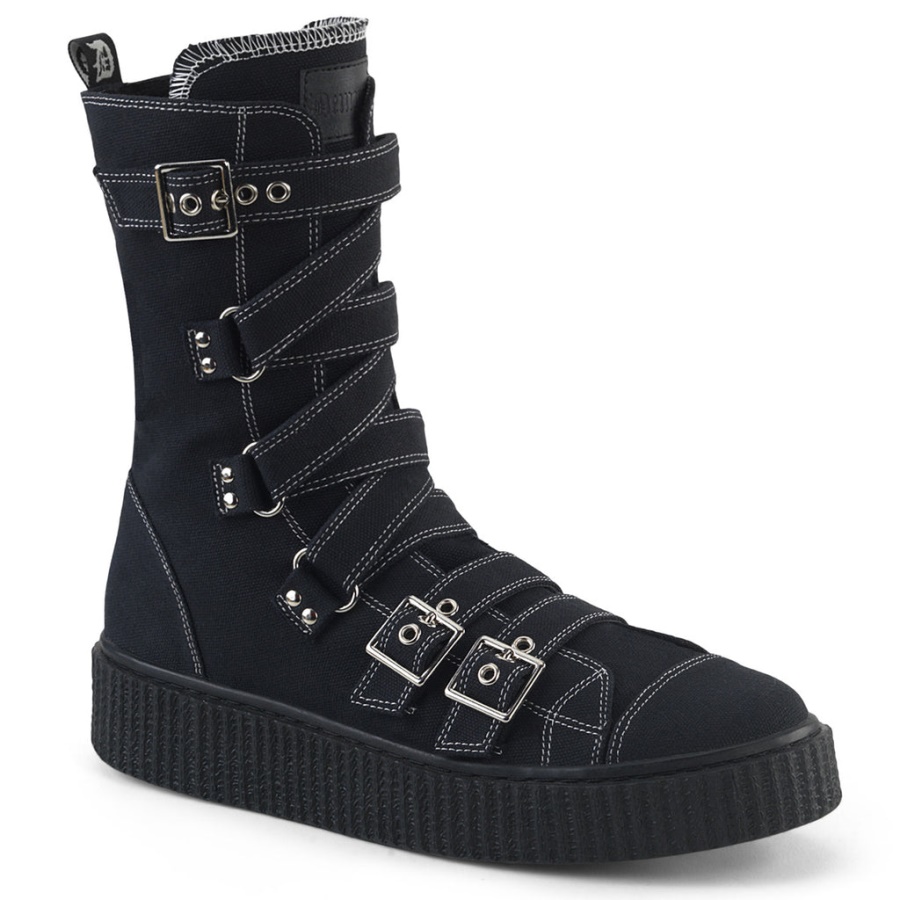 Sneeker-318 Demonia Black Canvas