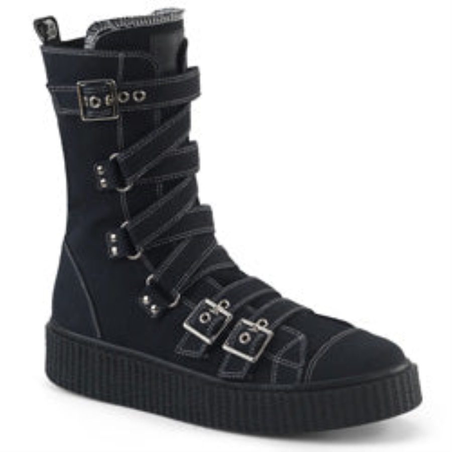 Sneeker-318 Demonia Black Canvas